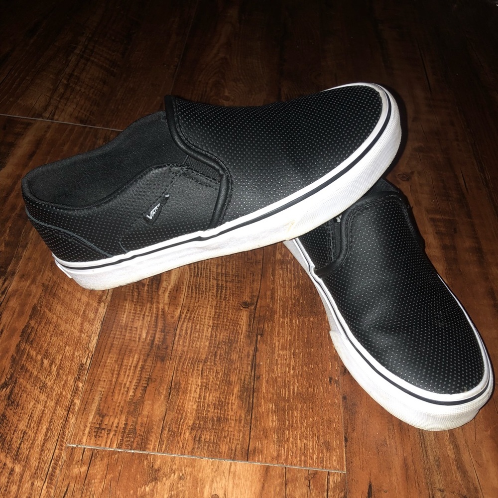 Perf Leather Van Slip Ons